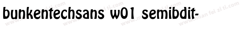 bunkentechsans w01 semibdit字体转换